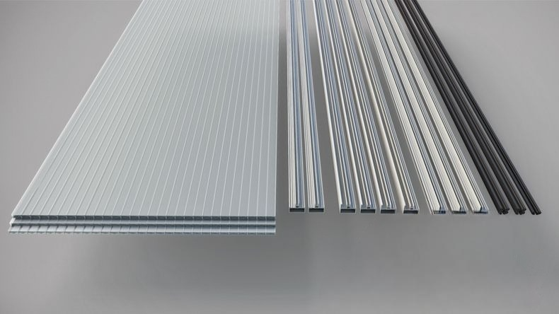 Parete Laterale Veranda Bianco (RAL 9016) - 3,0 metri con Policarbonato Opale