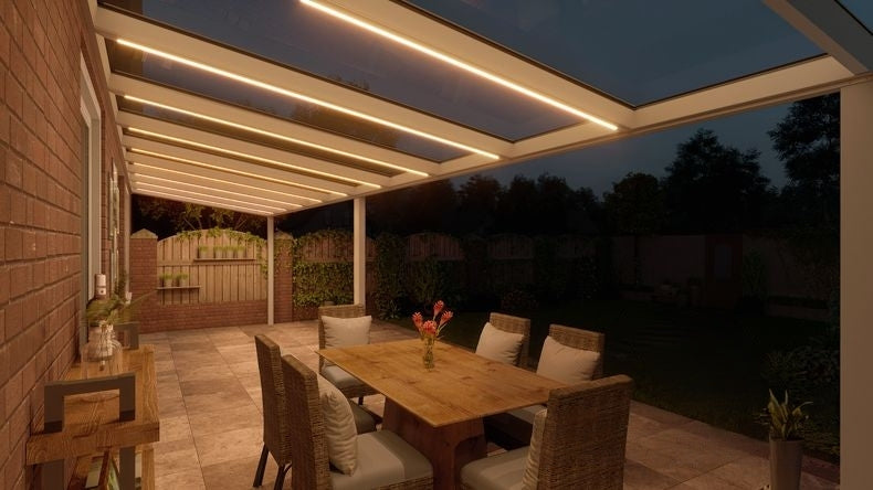 VerandaGlow Bianco (RAL 9016) - 10,06 x 2,5 metri