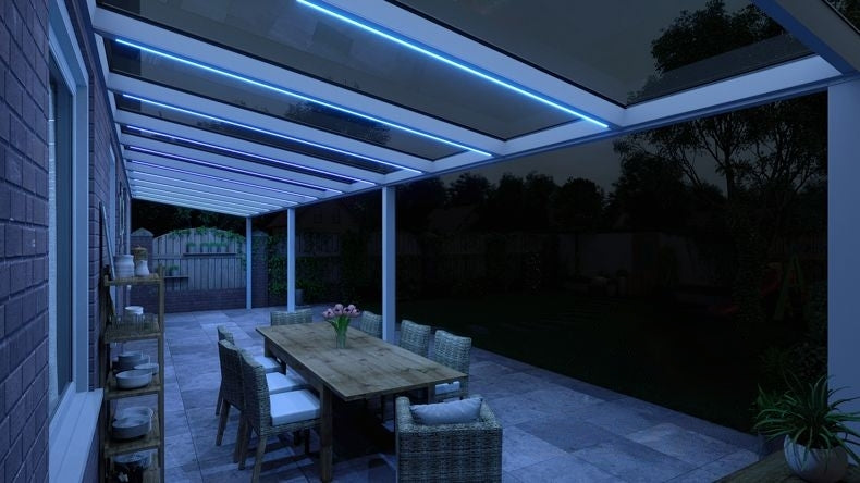 VerandaGlow Bianco (RAL 9016) - 12,06 x 2,5 metri