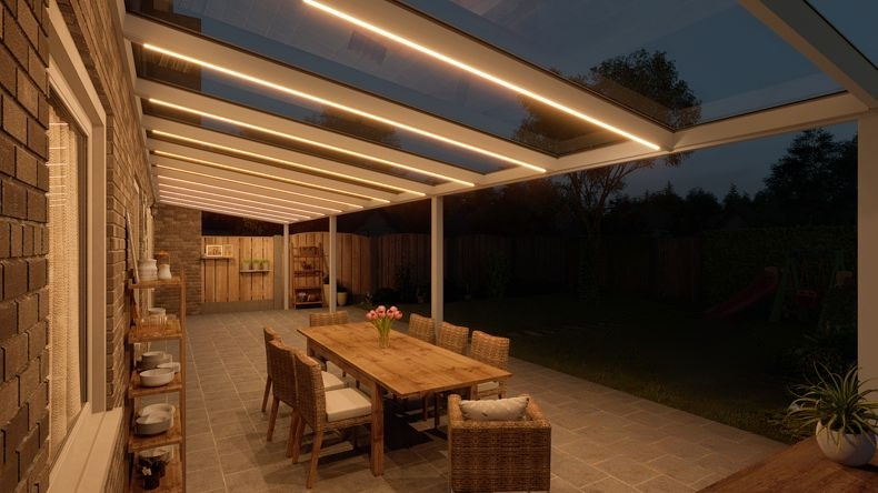 VerandaGlow Bianco (RAL 9016) - 12,06 x 3,0 metri