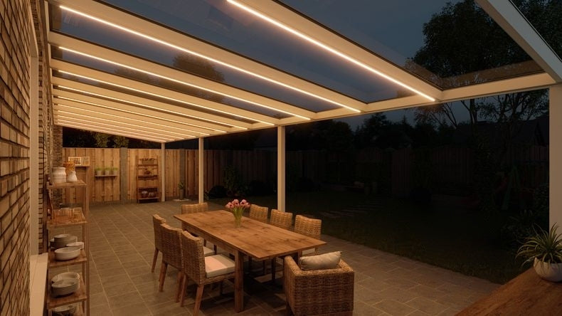 VerandaGlow Bianco (RAL 9016) - 12,06 x 3,5 metri