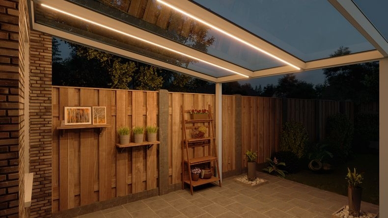 VerandaGlow Bianco (RAL 9016) - 3,06 x 3,5 metri