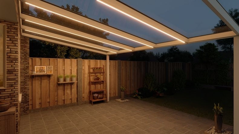 VerandaGlow Bianco (RAL 9016) - 4,06 x 3,5 metri