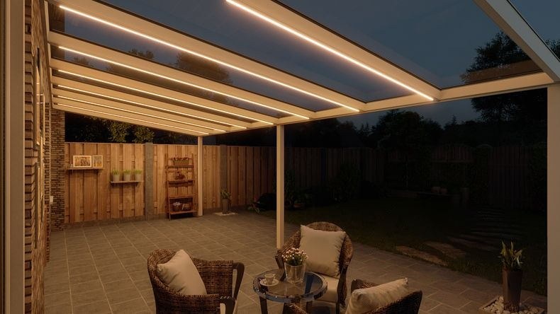 VerandaGlow Bianco (RAL 9016) - 8,06 x 3,5 metri