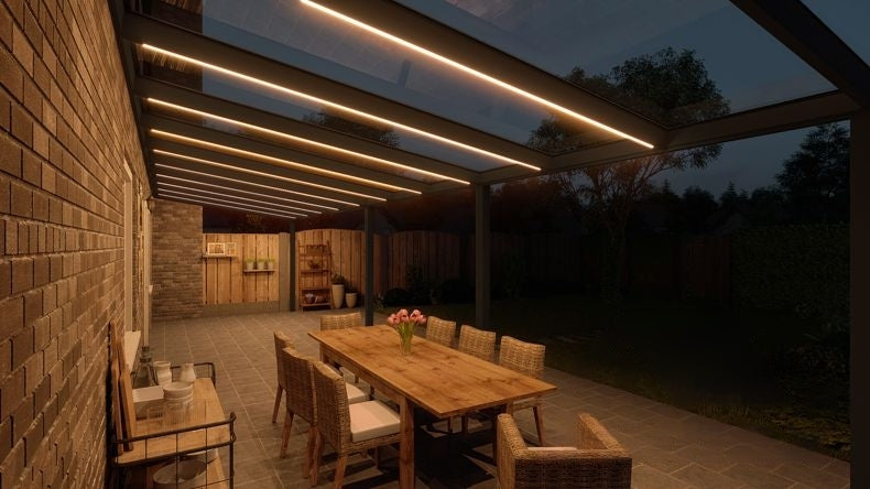 VerandaGlow Nero (RAL 9005) - 11,06 x 3,0 metri
