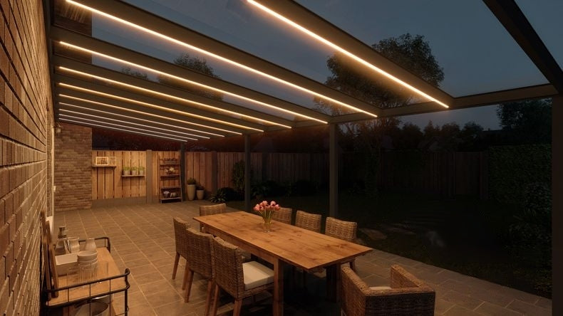VerandaGlow Nero (RAL 9005) - 11,06 x 4,0 metri