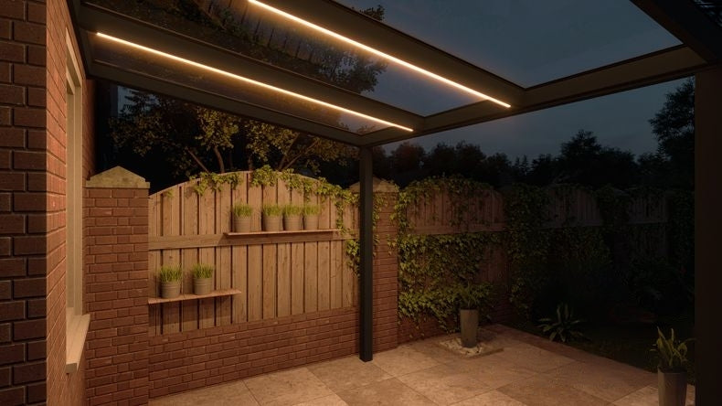 VerandaGlow Nero (RAL 9005) - 3,06 x 2,5 metri