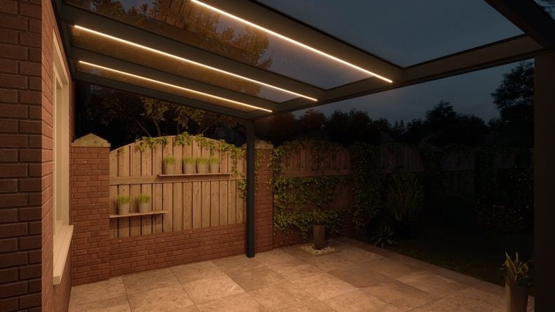 VerandaGlow Nero (RAL 9005) - 4,06 x 2,5 metri