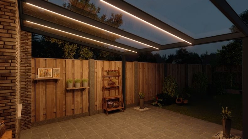 VerandaGlow Nero (RAL 9005) - 4,06 x 3,5 metri