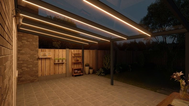 VerandaGlow Nero (RAL 9005) - 6,06 x 4,0 metri