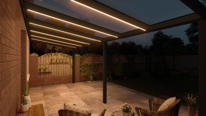 VerandaGlow Nero (RAL 9005) - 7,06 x 2,5 metri