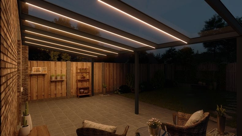 VerandaGlow Nero (RAL 9005) - 7,06 x 3,5 metri