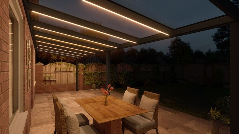 VerandaGlow Nero (RAL 9005) - 9,06 x 2,5 metri