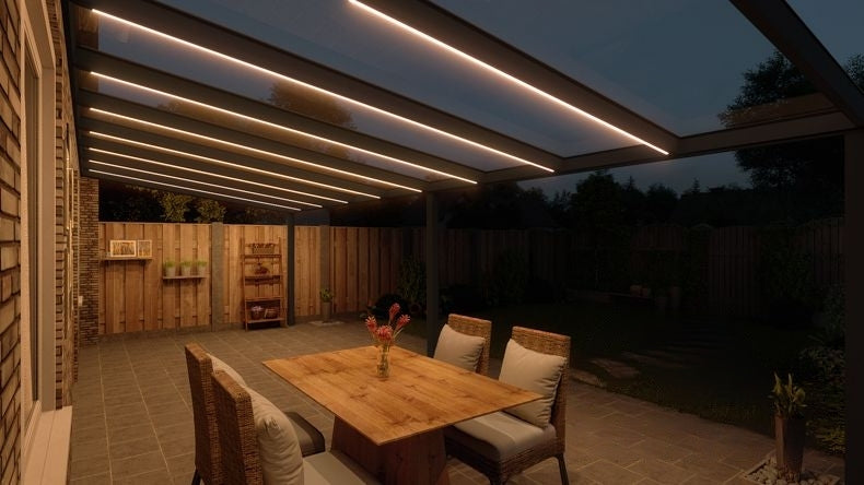 VerandaGlow Nero (RAL 9005) - 9,06 x 3,5 metri