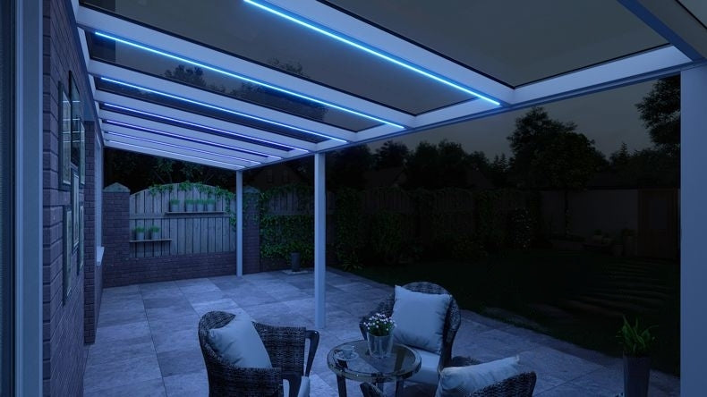 VerandaGlow Bianco (RAL 9016) - 8,06 x 2,5 metri