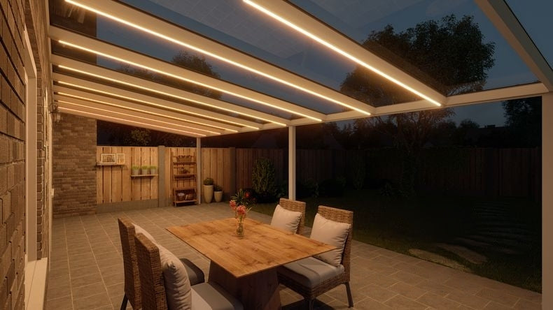VerandaGlow Bianco (RAL 9016) - 9,06 x 4,0 metri